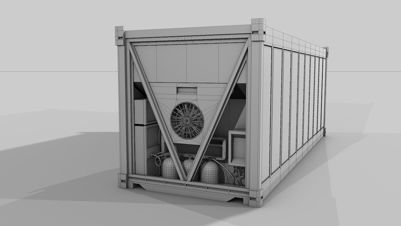 Refrigerated Shipping Container 3D model_19