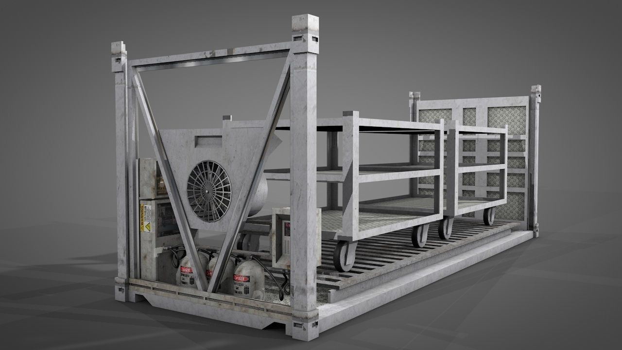 Refrigerated Shipping Container 3D model_16