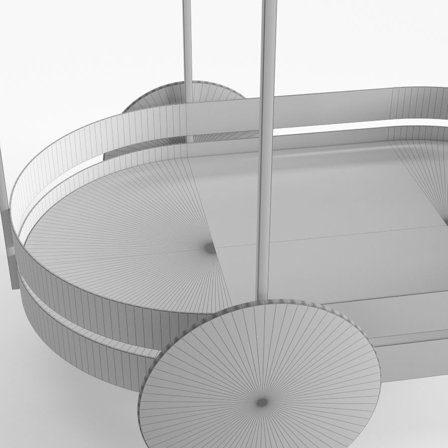 The GRACE serving trolley Bar Cart 3D model_10