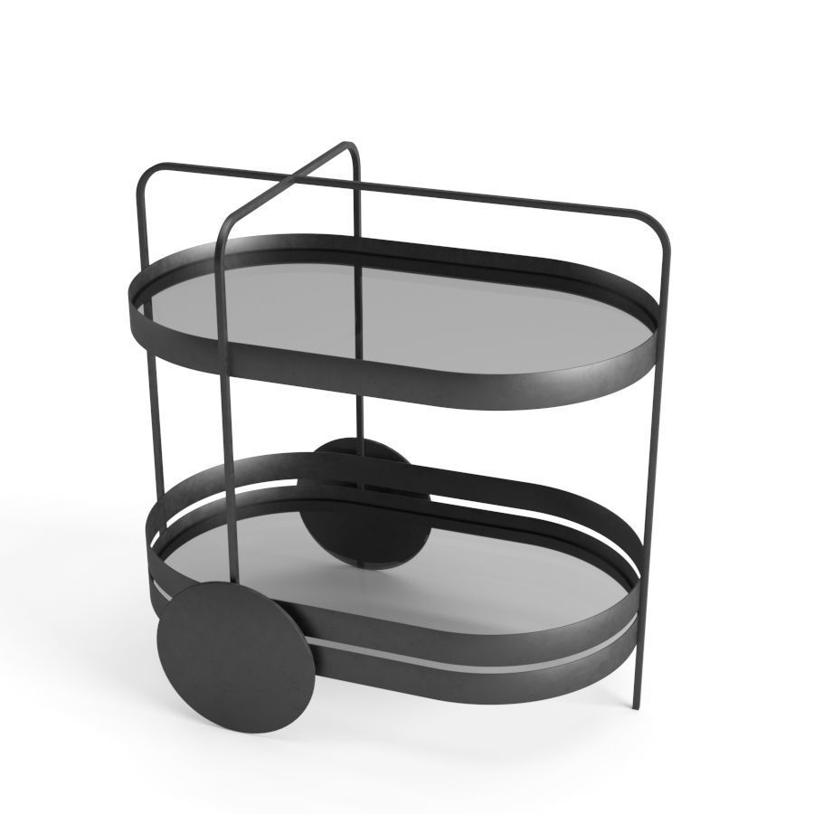 The GRACE serving trolley Bar Cart 3D model_5