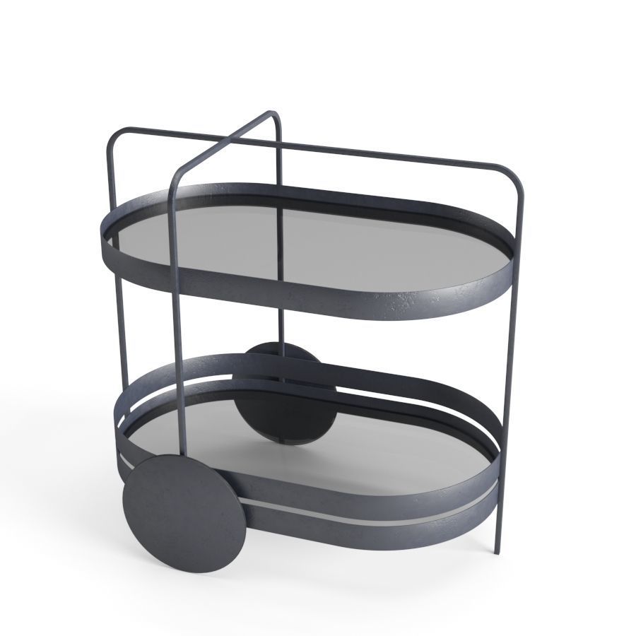 The GRACE serving trolley Bar Cart 3D model_7