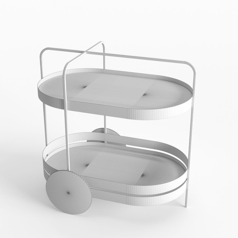 The GRACE serving trolley Bar Cart 3D model_11