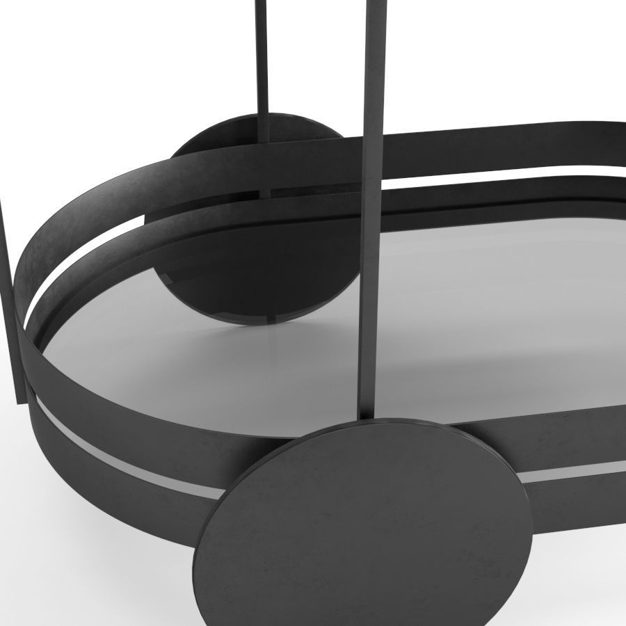 The GRACE serving trolley Bar Cart 3D model_4
