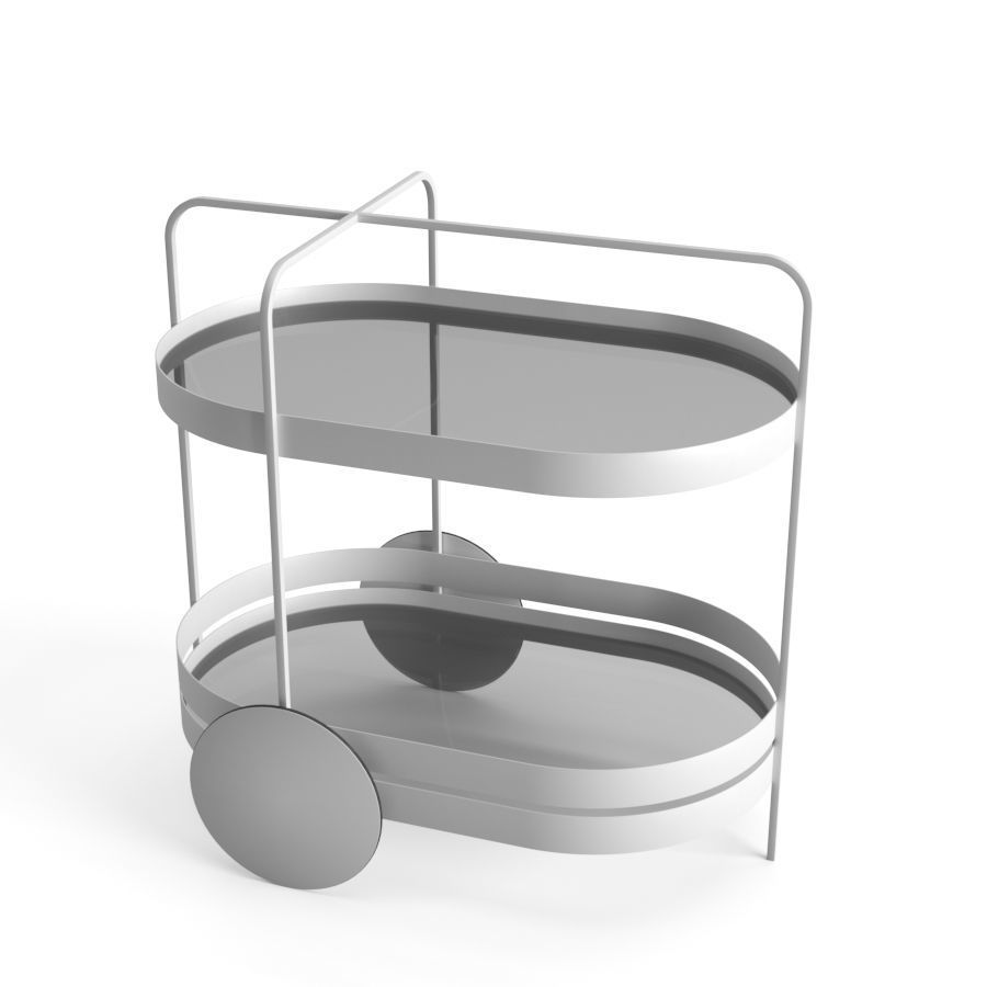 The GRACE serving trolley Bar Cart 3D model_6