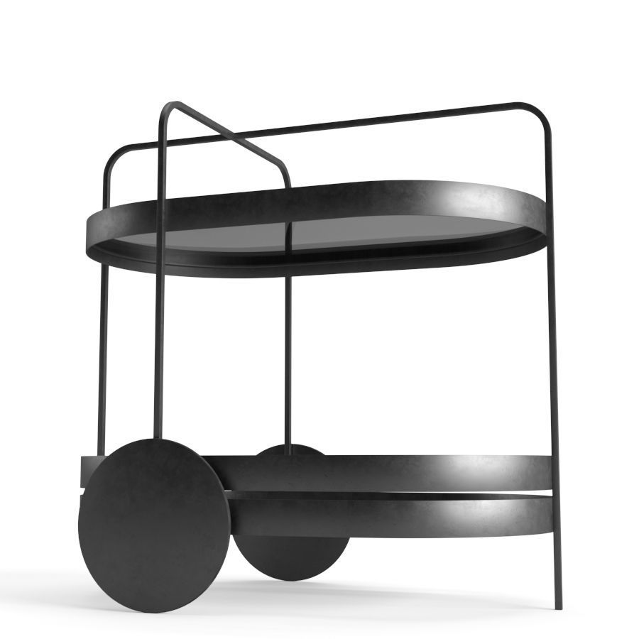 The GRACE serving trolley Bar Cart 3D model_2