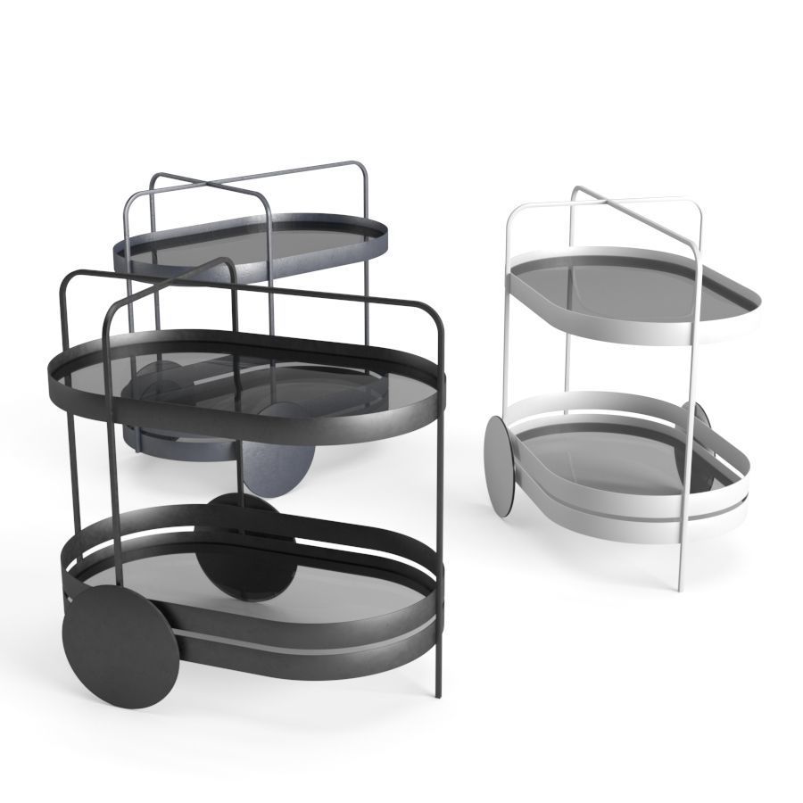 The GRACE serving trolley Bar Cart 3D model_0