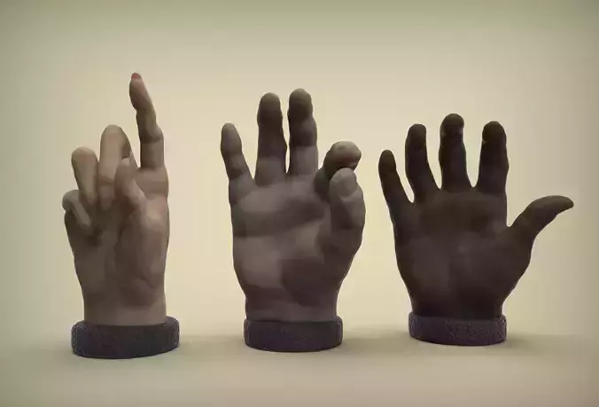 Sculpted hands