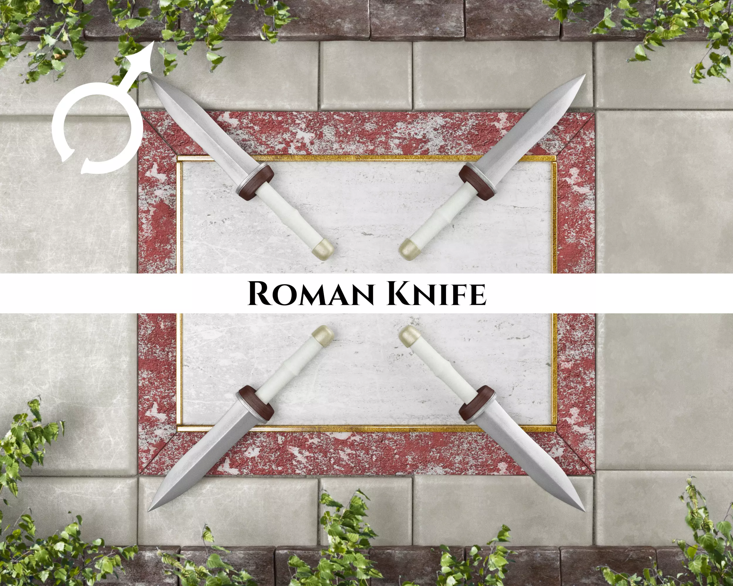 Ancient Roman Knife Low-poly 3D model