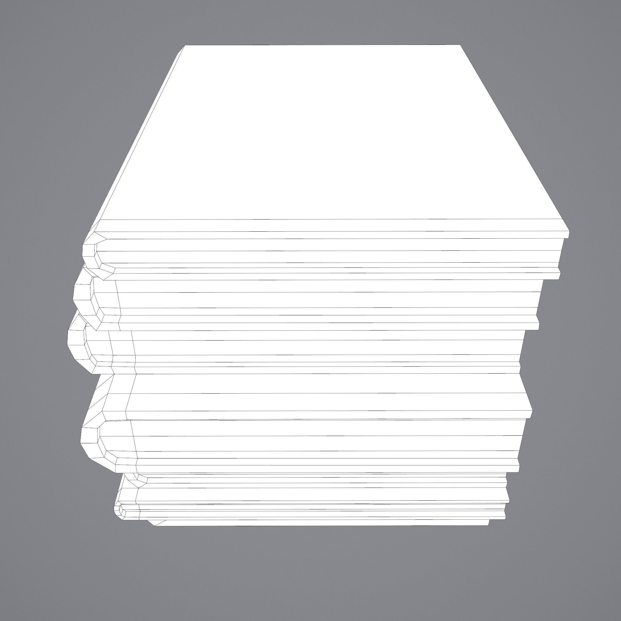 Medieval Books Row 1 Design 2 Low-poly 3D model_31