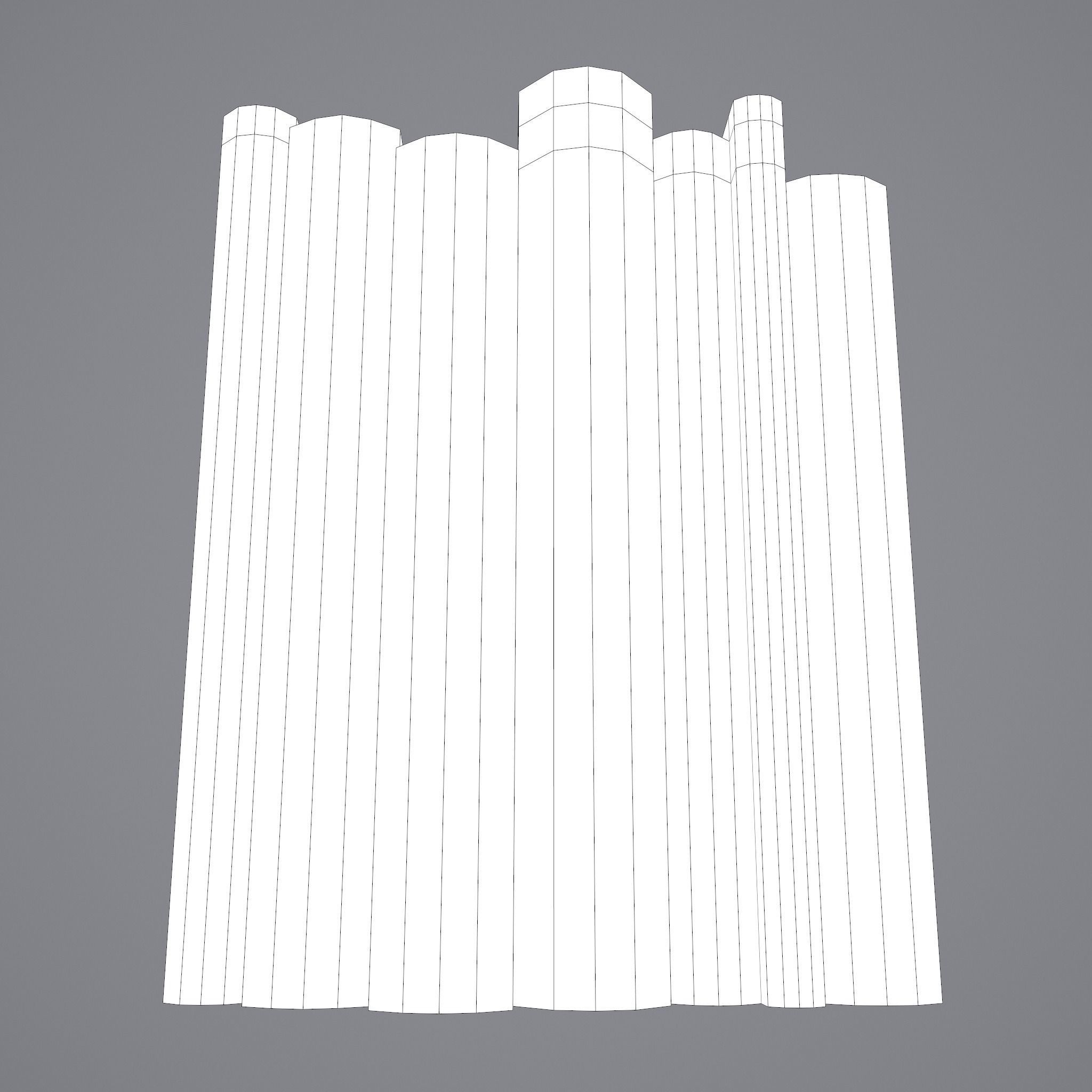 Medieval Books Row 1 Design 2 Low-poly 3D model_45