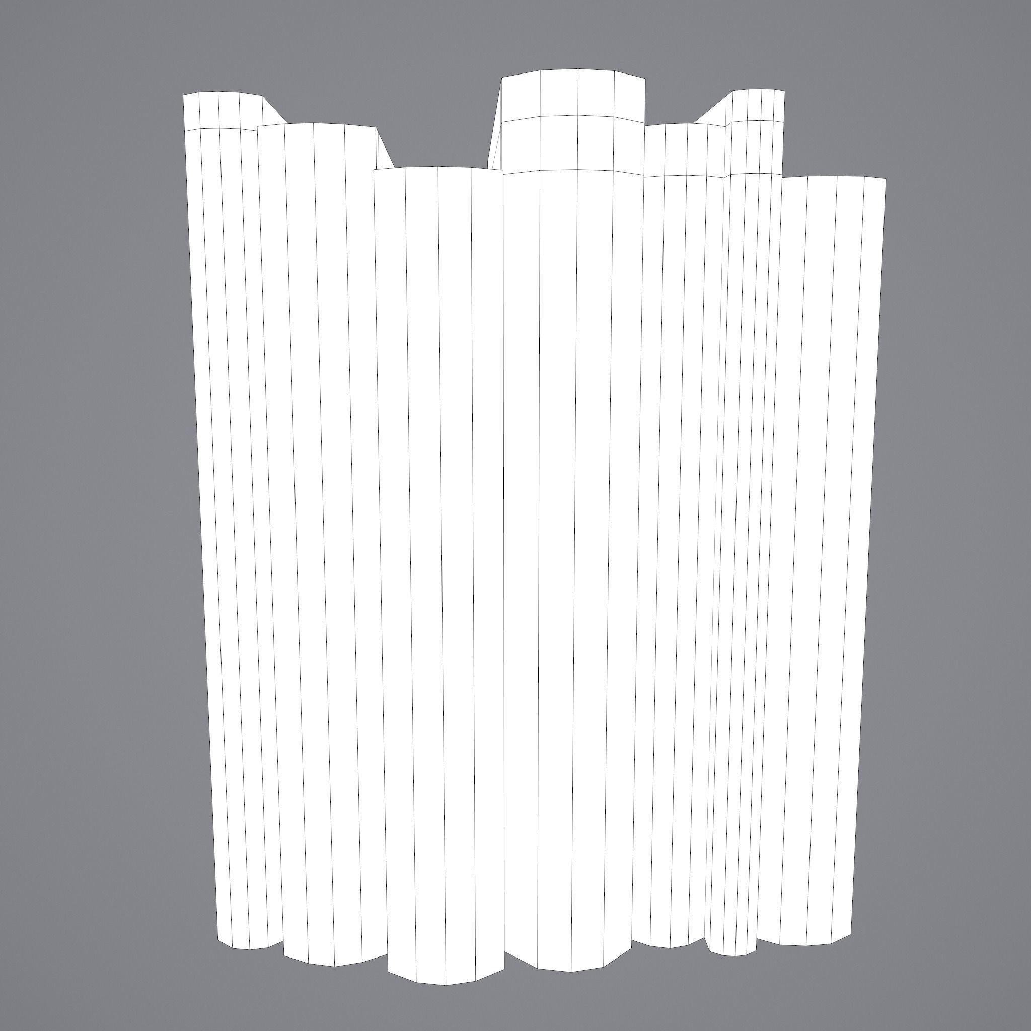 Medieval Books Row 1 Design 2 Low-poly 3D model_27