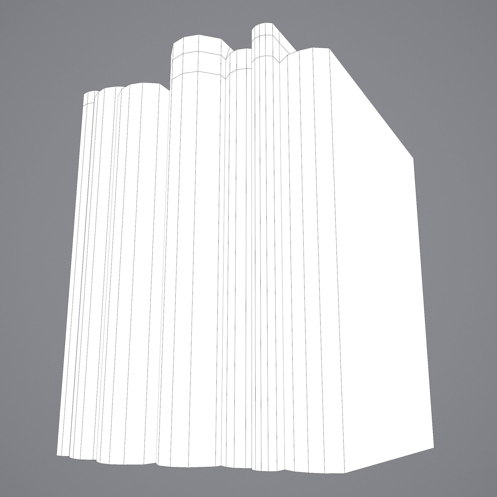 Medieval Books Row 1 Design 2 Low-poly 3D model_42