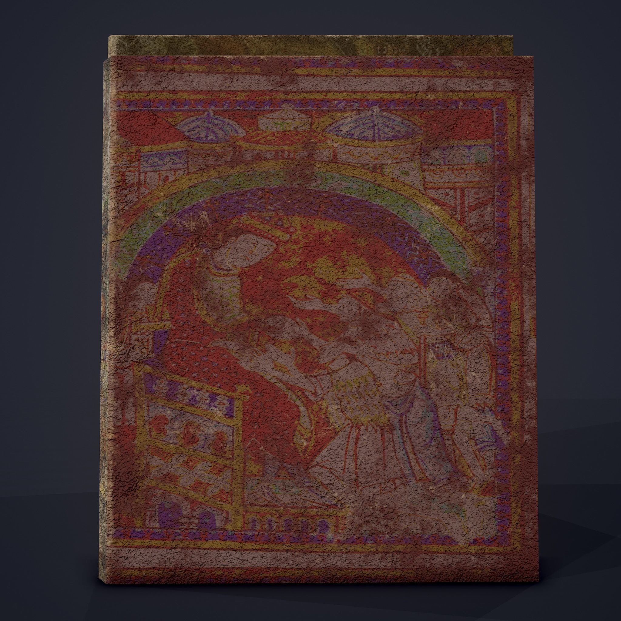 Medieval Books Row 1 Design 2 Low-poly 3D model_21