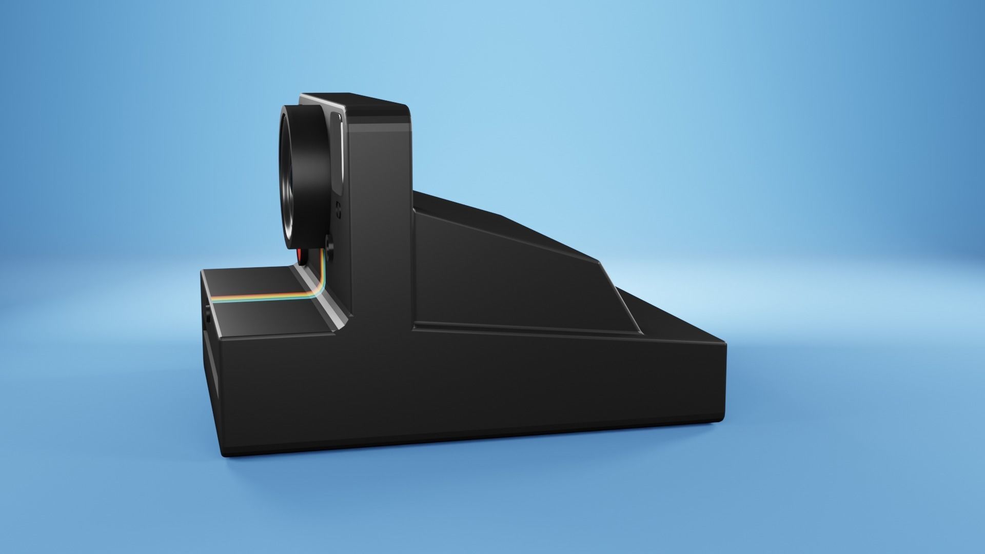 Polaroid cameras black and white Free low-poly 3D model_17