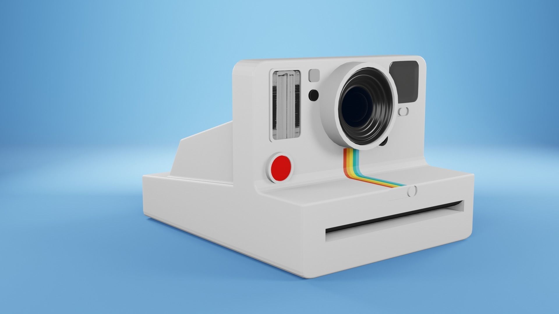 Polaroid cameras black and white Free low-poly 3D model_9