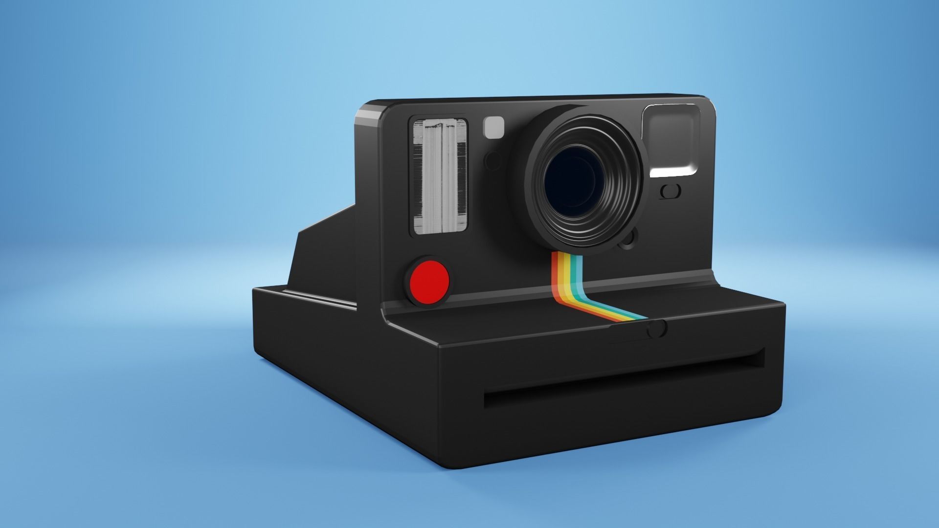 Polaroid cameras black and white Free low-poly 3D model_22