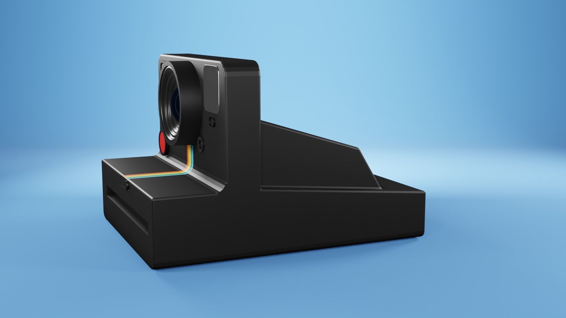 Polaroid cameras black and white Free low-poly 3D model_19