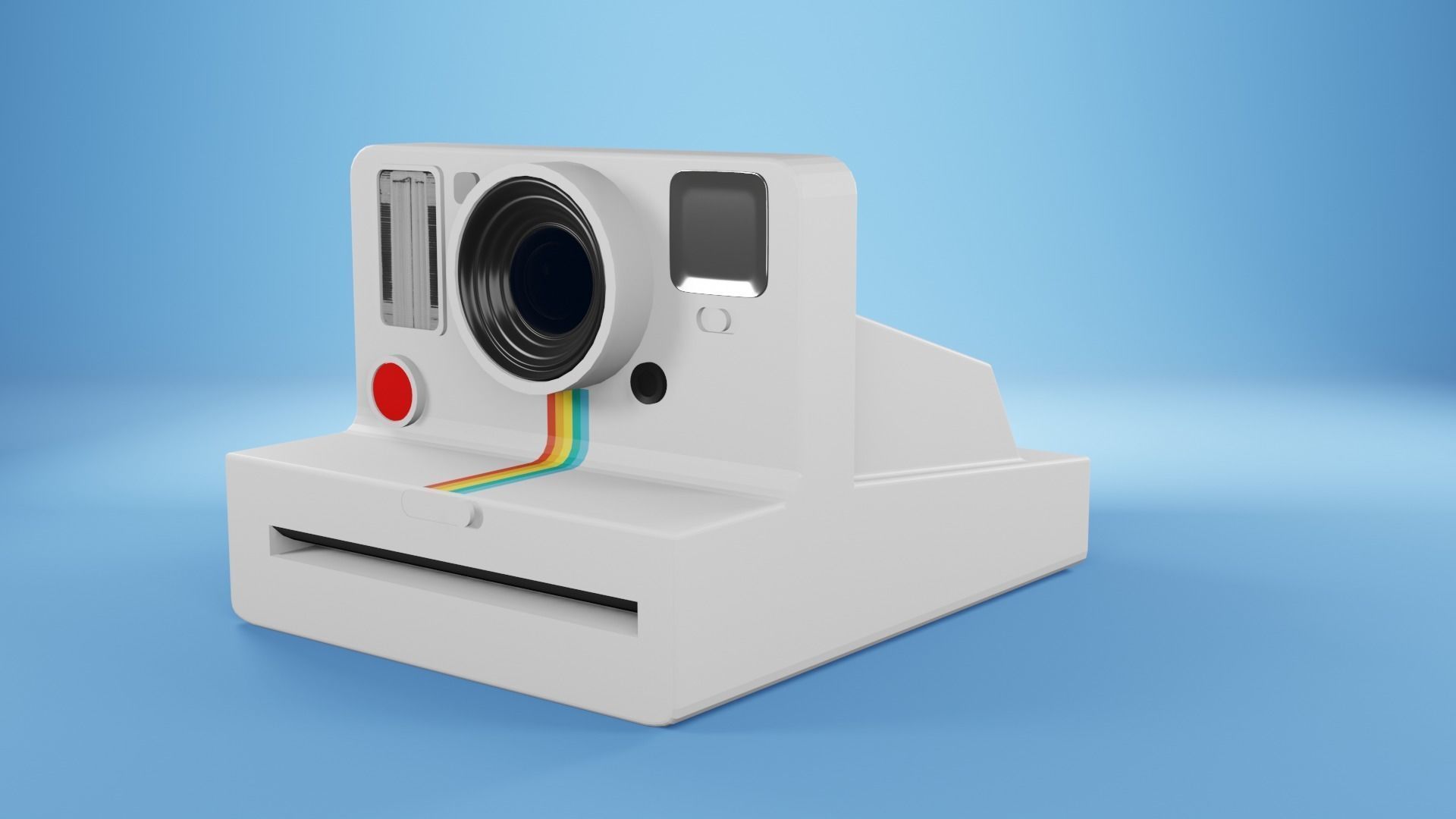Polaroid cameras black and white Free low-poly 3D model_2