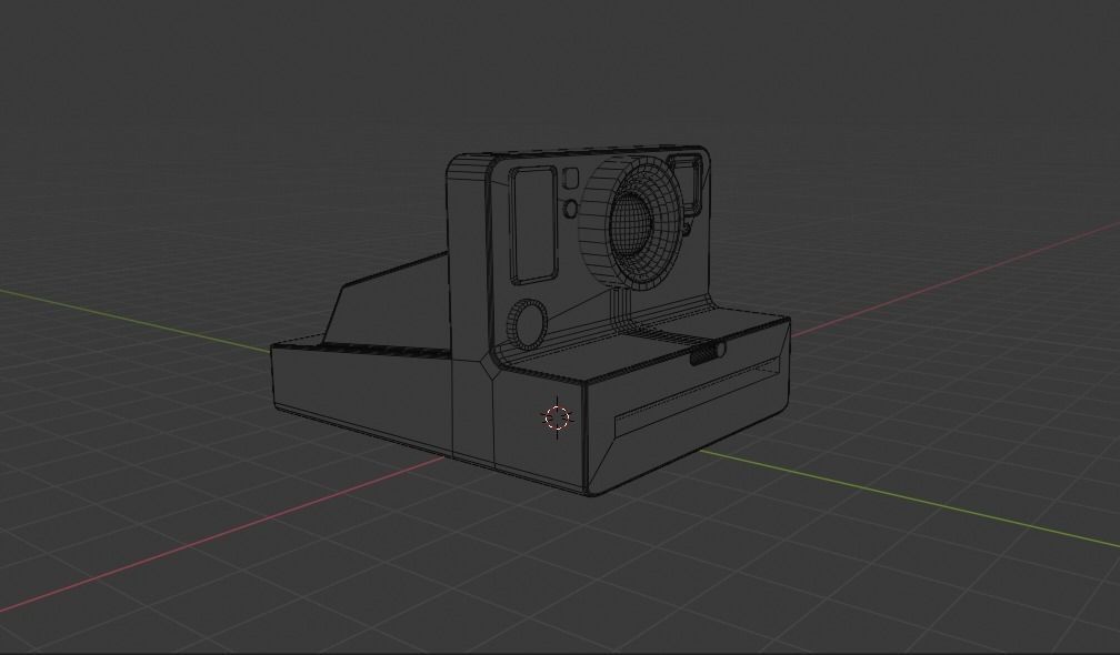 Polaroid cameras black and white Free low-poly 3D model_27