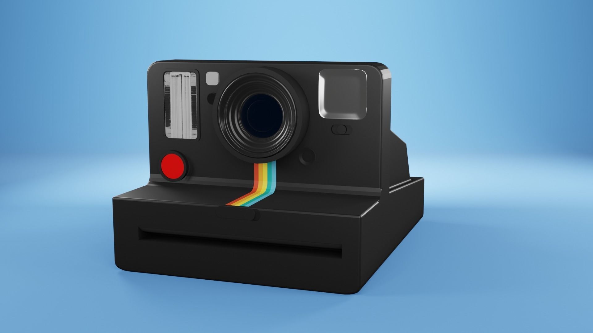 Polaroid cameras black and white Free low-poly 3D model_13