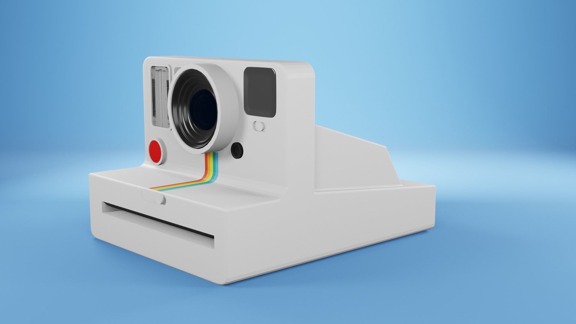 Polaroid cameras black and white Free low-poly 3D model_3