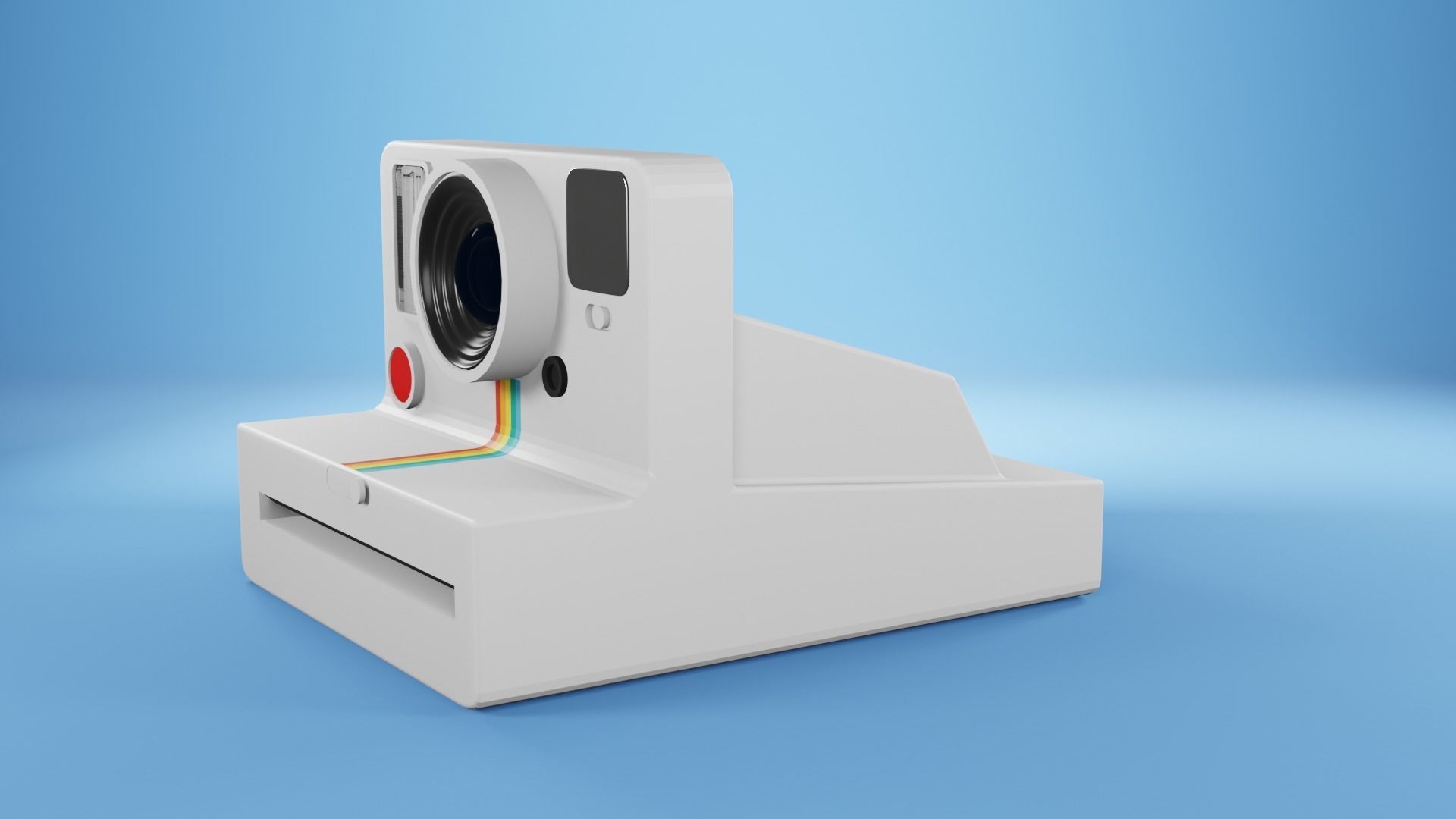 Polaroid cameras black and white Free low-poly 3D model_4