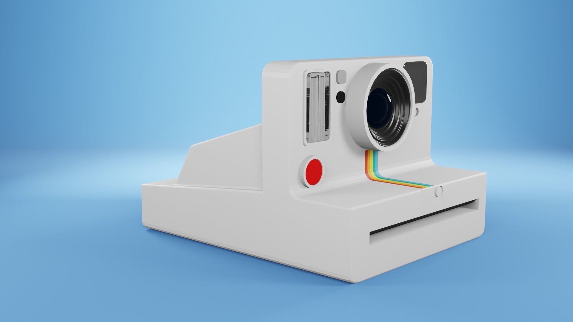 Polaroid cameras black and white Free low-poly 3D model_8