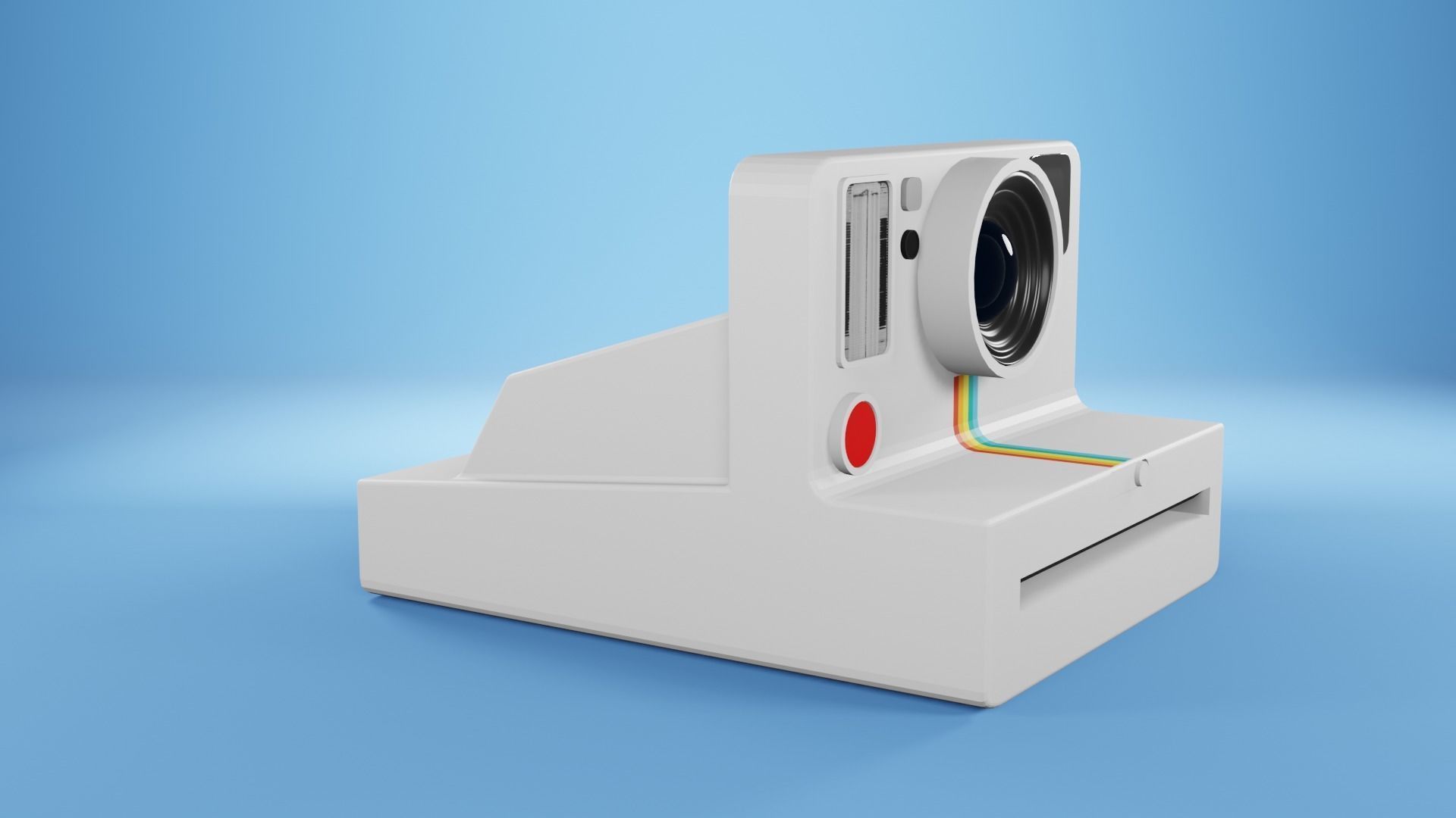 Polaroid cameras black and white Free low-poly 3D model_7
