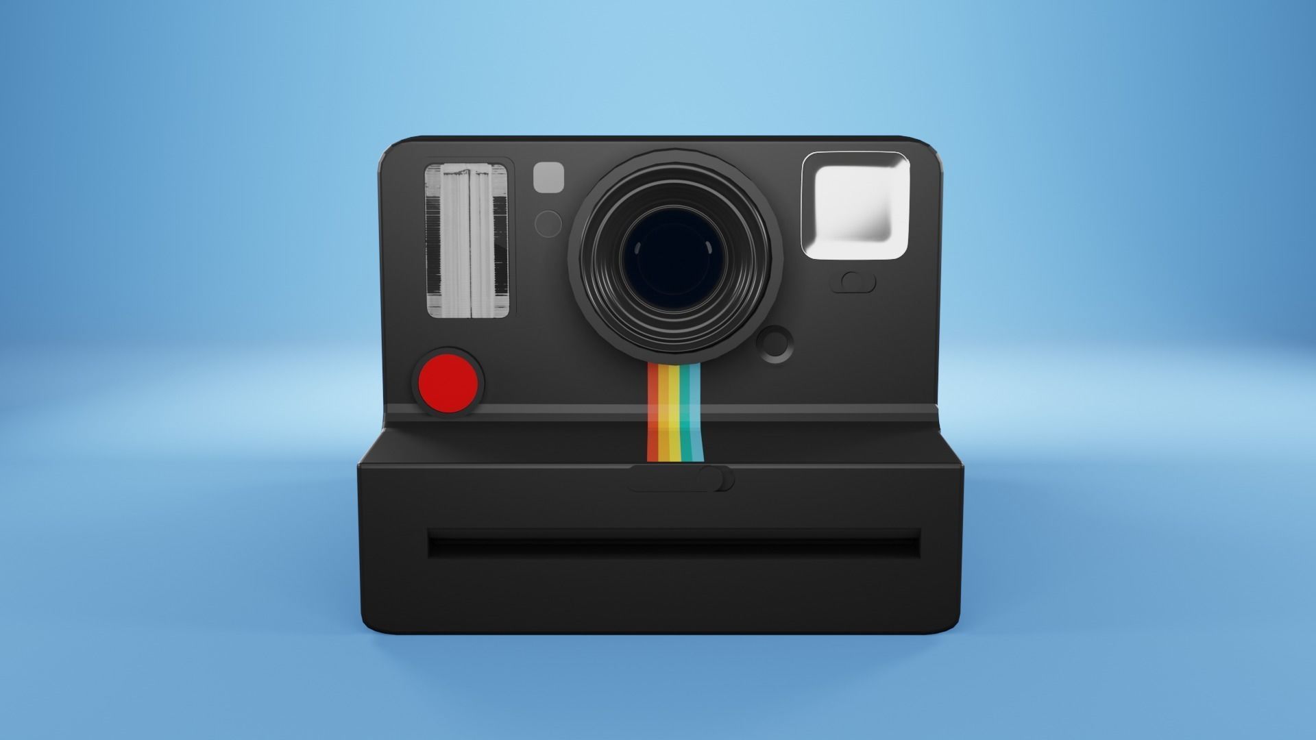 Polaroid cameras black and white Free low-poly 3D model_12