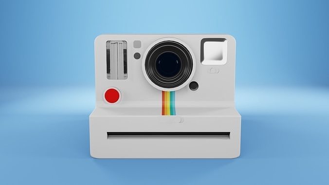 Polaroid cameras black and white Free low-poly 3D model