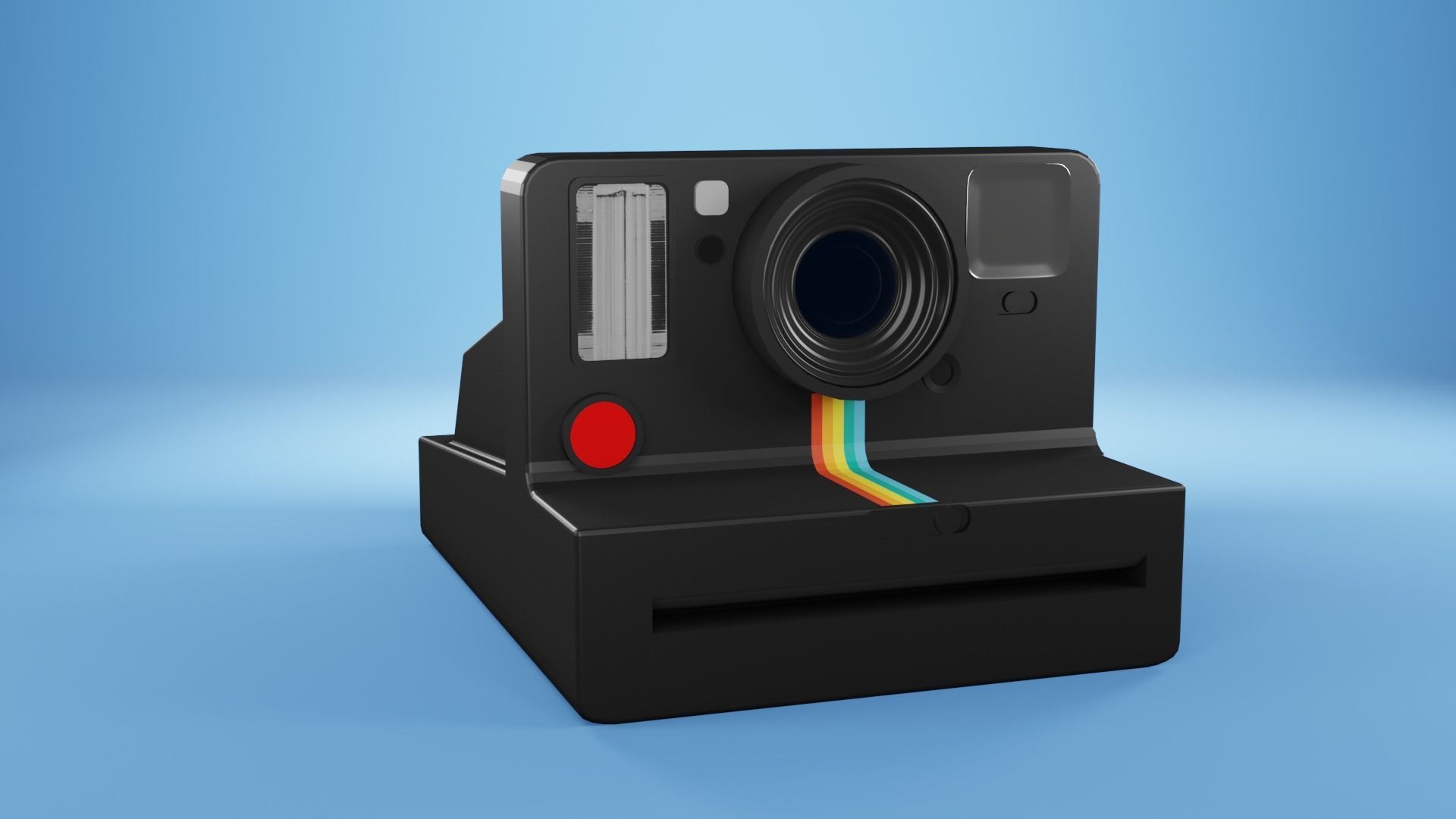 Polaroid cameras black and white Free low-poly 3D model_23