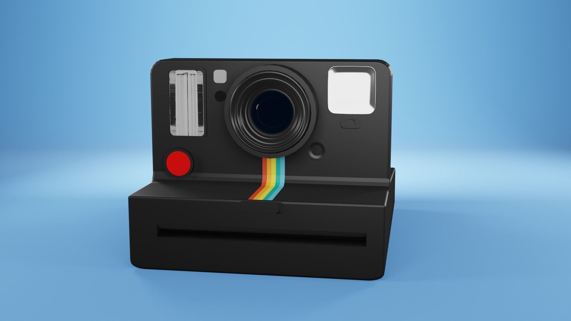 Polaroid cameras black and white Free low-poly 3D model_14
