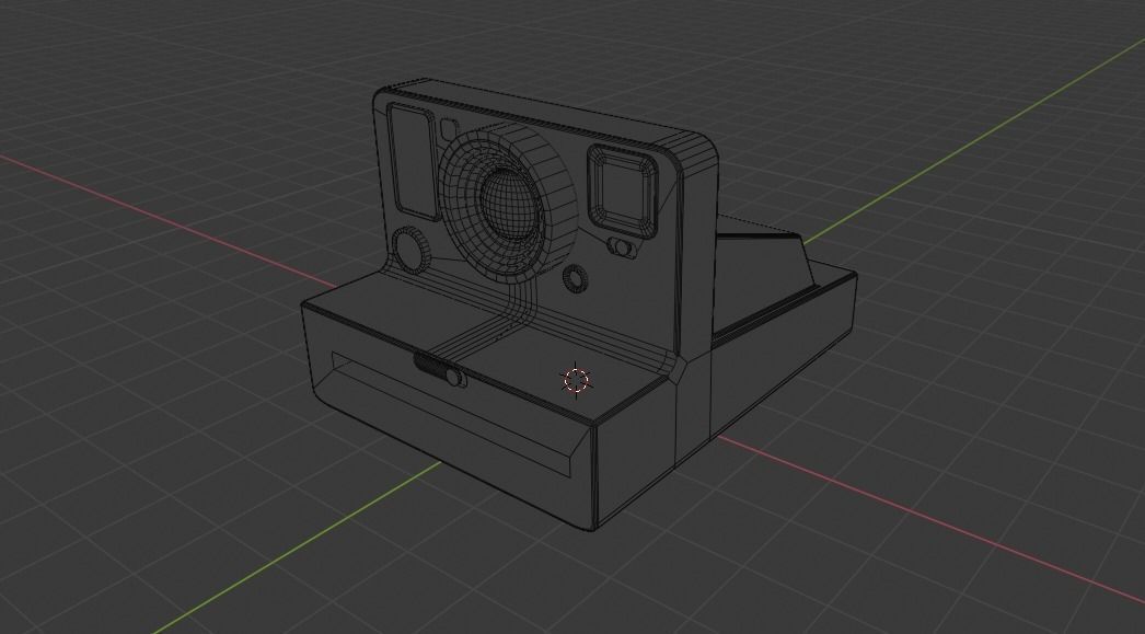 Polaroid cameras black and white Free low-poly 3D model_26