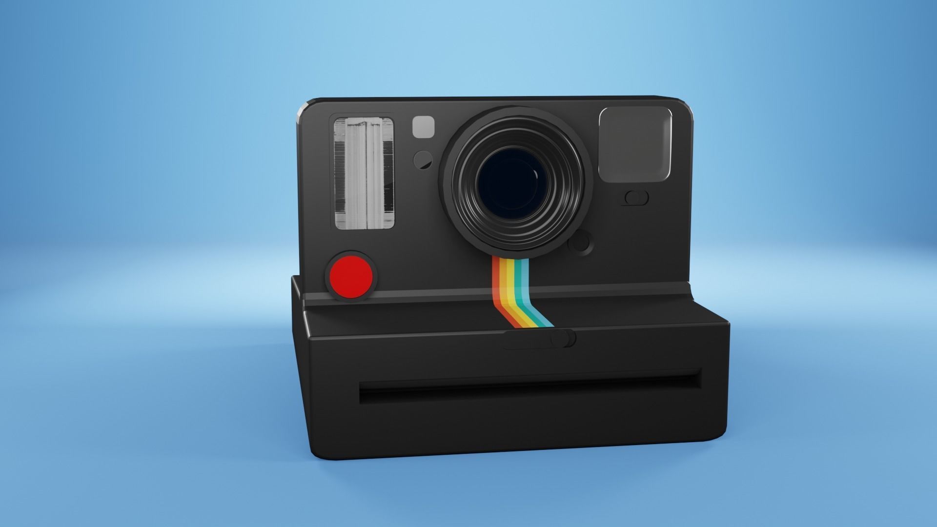 Polaroid cameras black and white Free low-poly 3D model_24