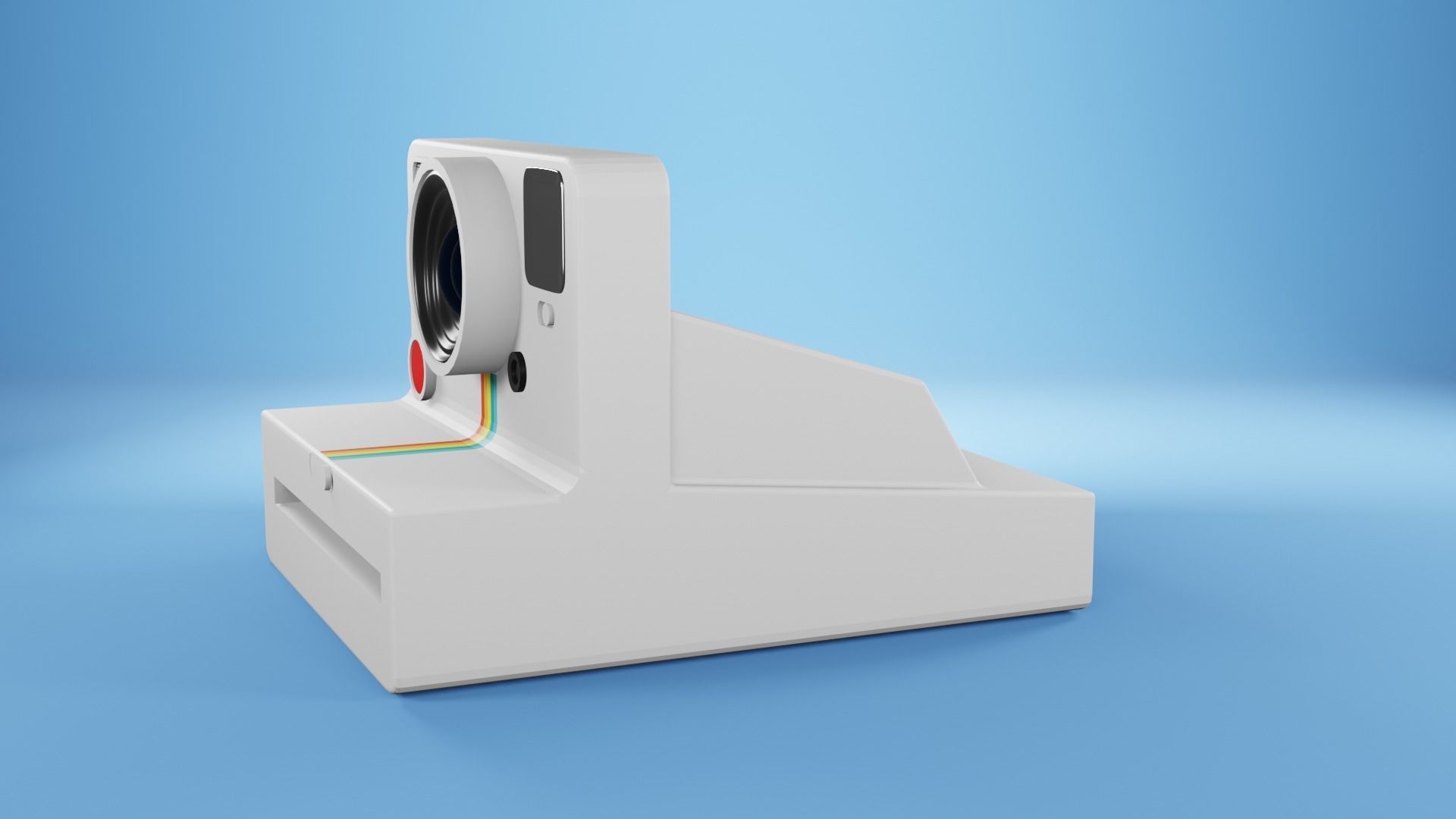 Polaroid cameras black and white Free low-poly 3D model_5