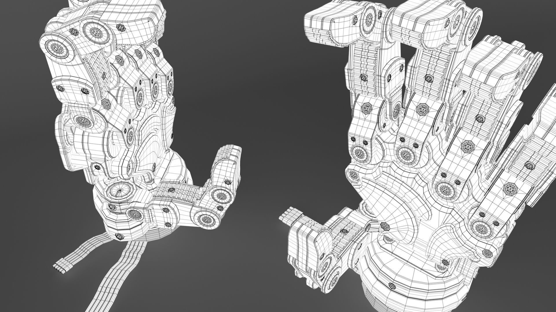 Robot Android Hand   3D model_15