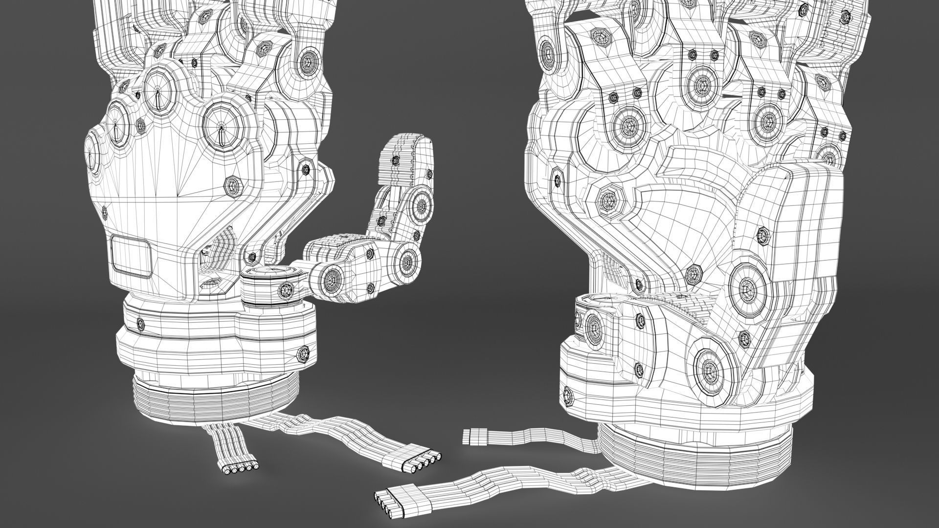 Robot Android Hand   3D model_16