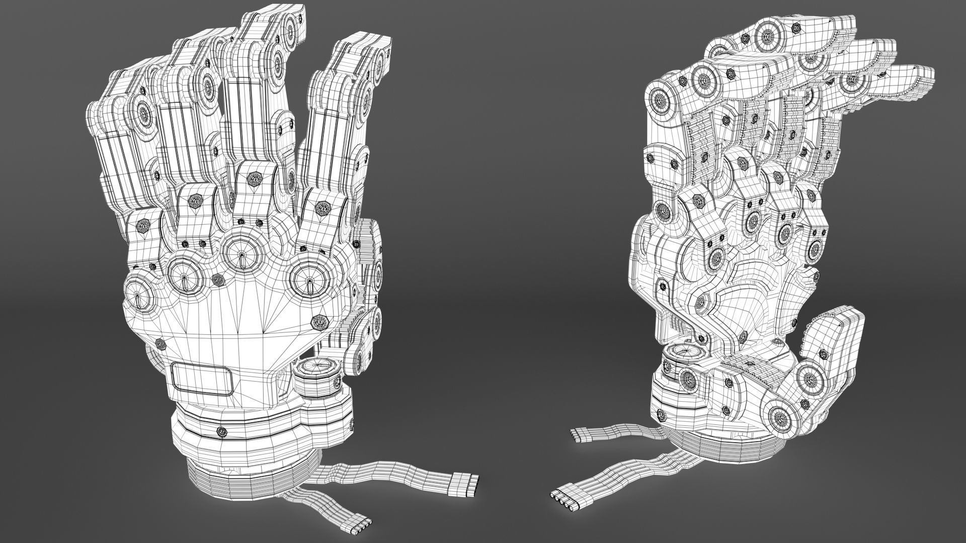 Robot Android Hand   3D model_18