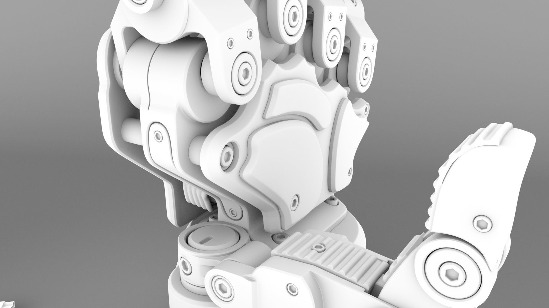 Robot Android Hand   3D model_11