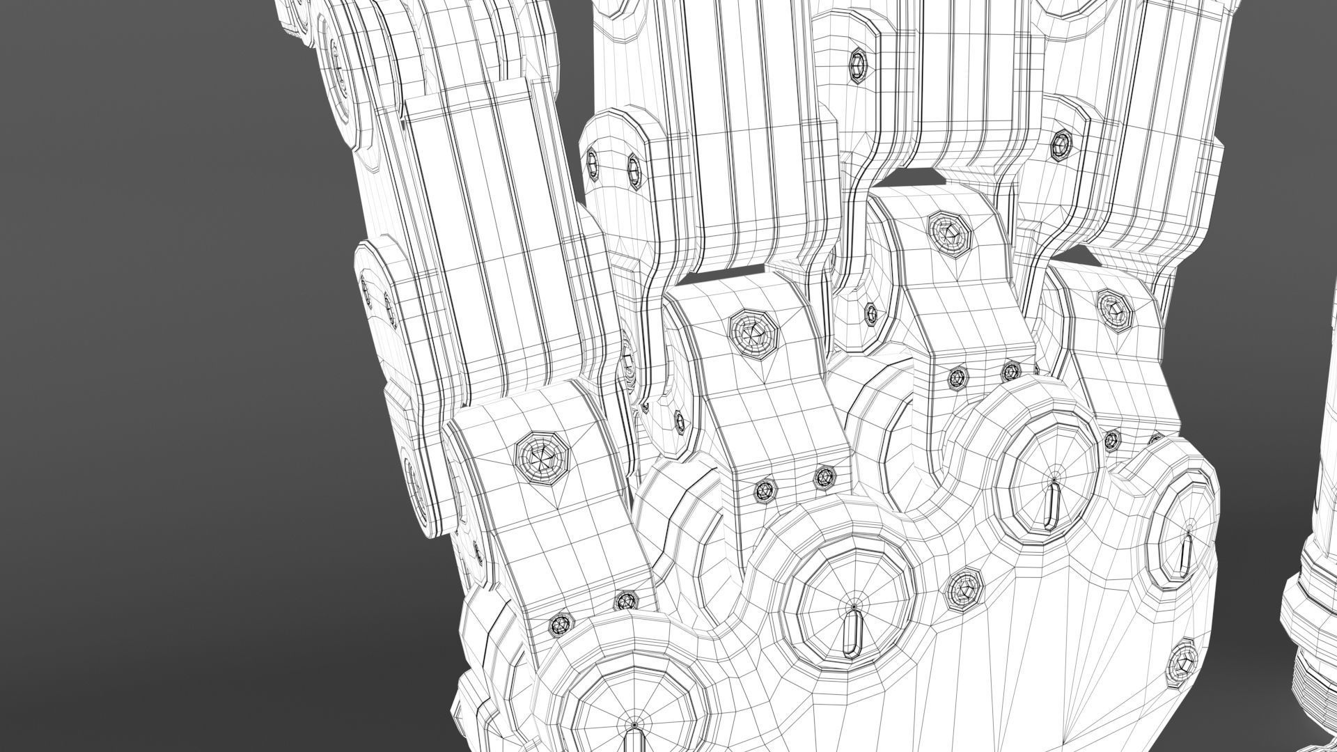 Robot Android Hand   3D model_17