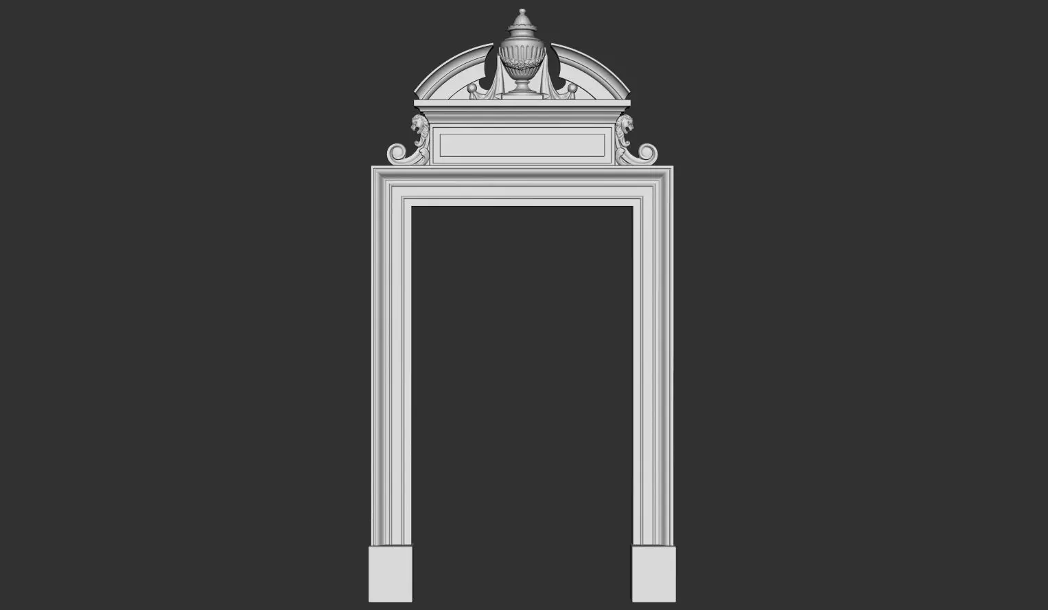 Classical door frame 3D model