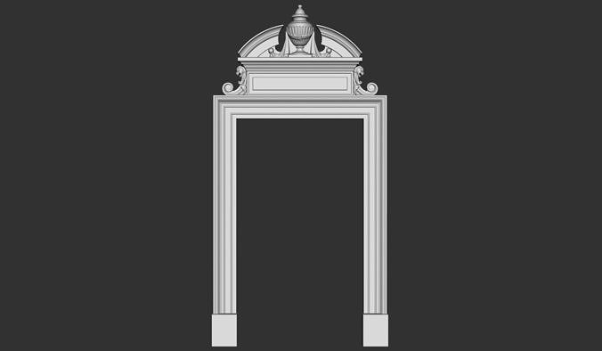Classical door frame 3D model