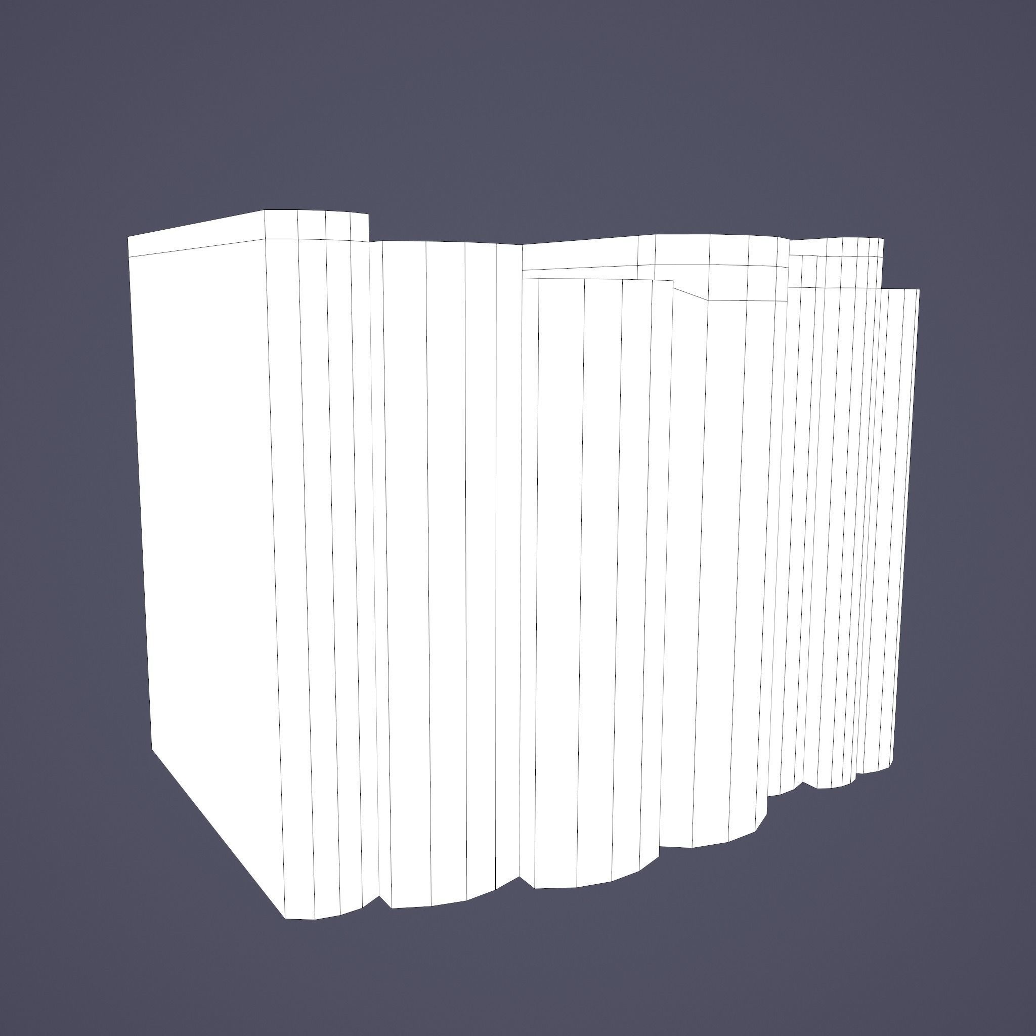 Medieval Books Row 2 Design 1  Low-poly 3D model_39