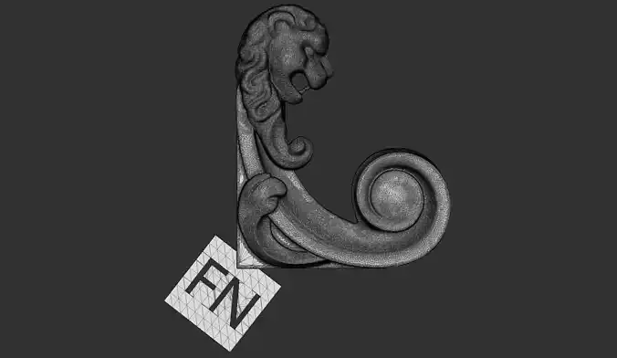 Classical door frame - Sample Free 3D model