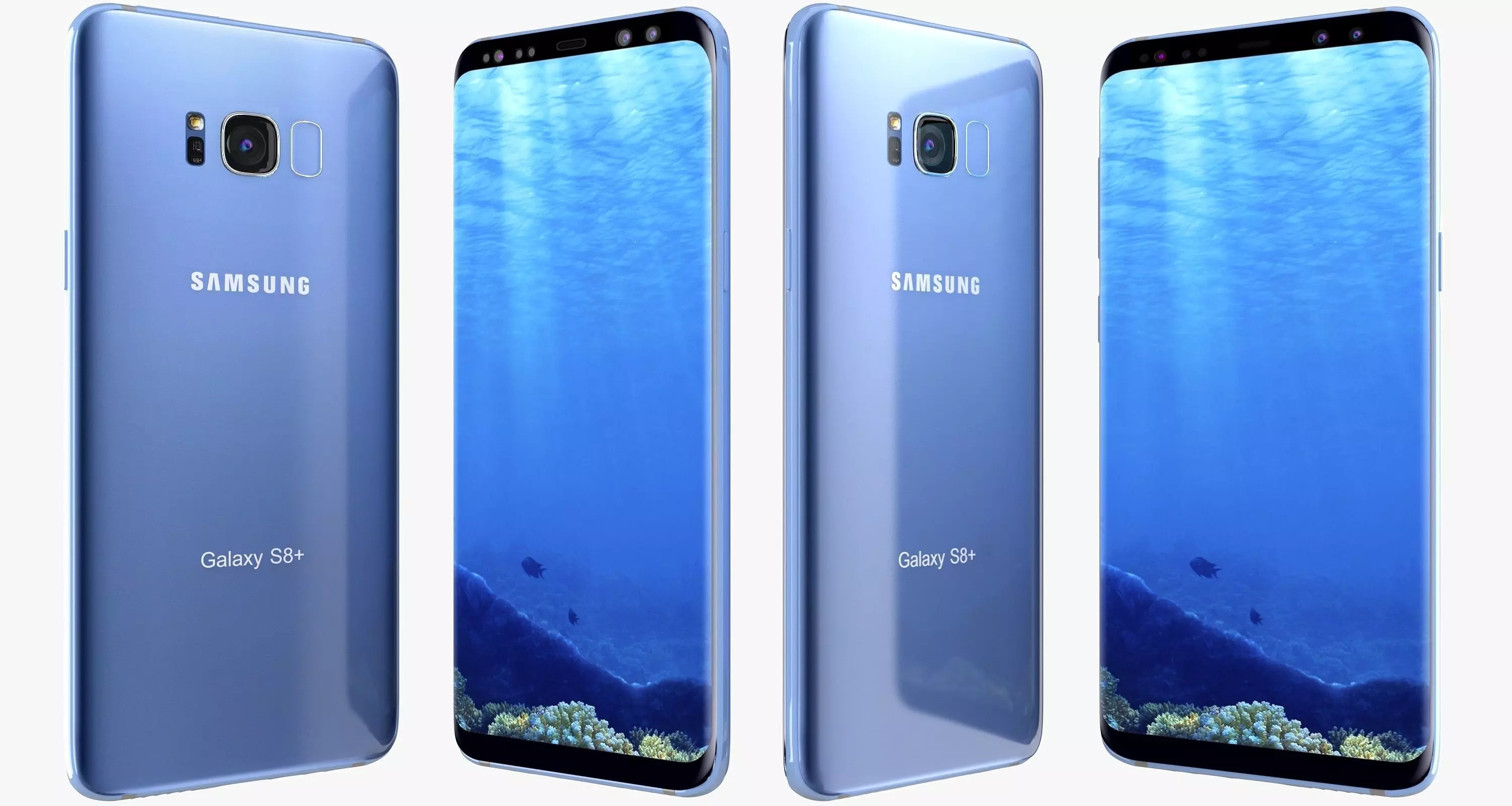 Samsung Galaxy S8 Plus Coral Blue 3D model