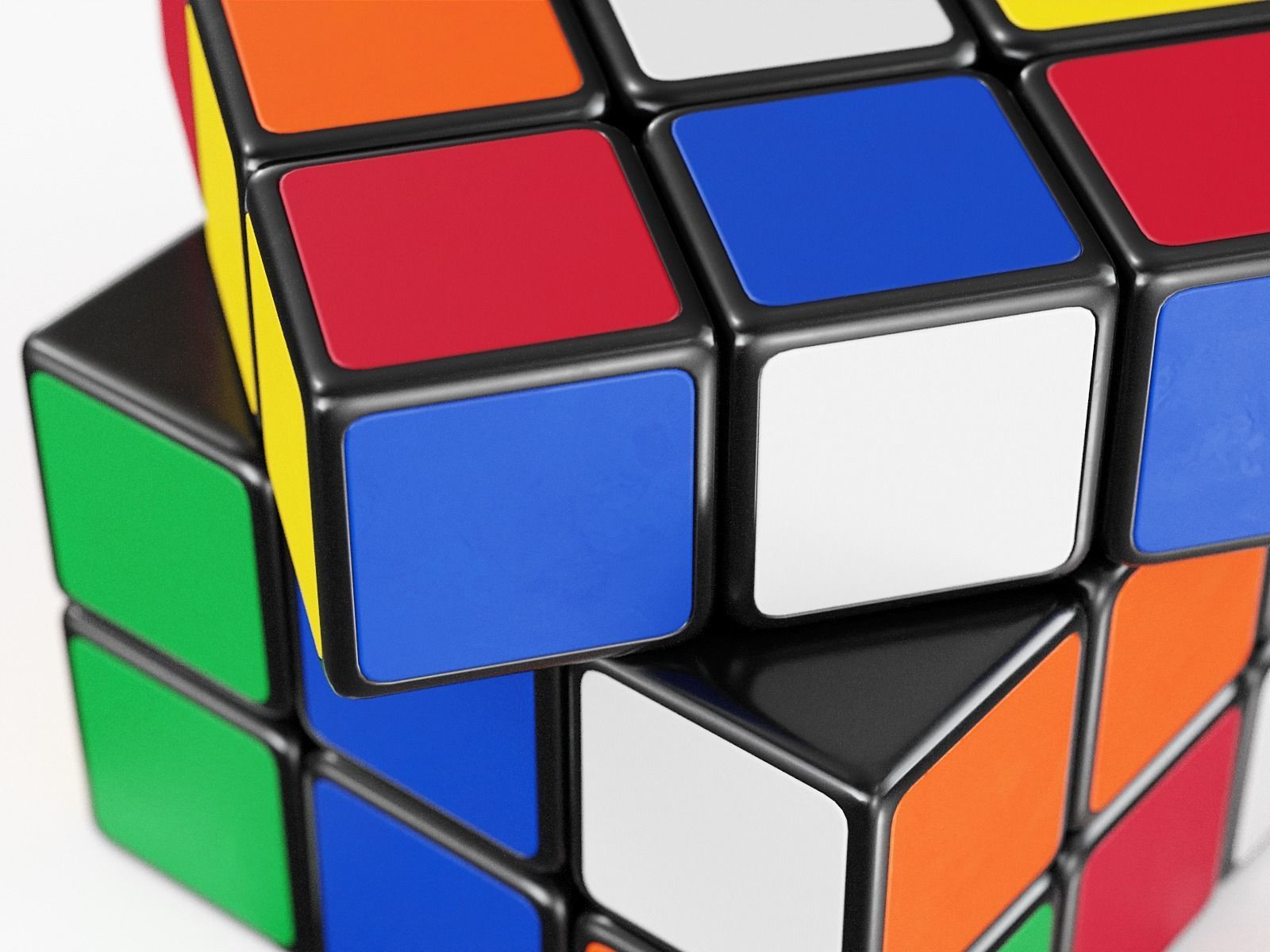 Rubik Cube Speed Solve Animation Low-poly 3D model_3