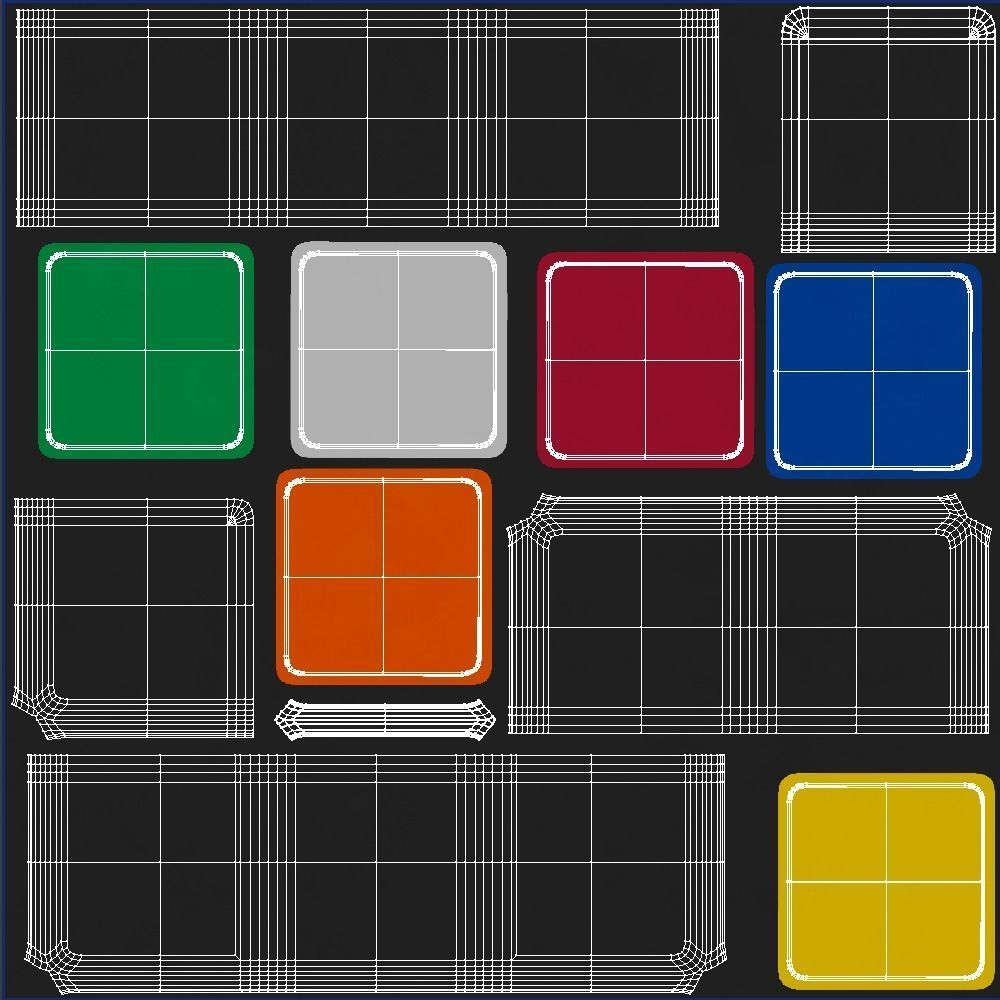 Rubik Cube Speed Solve Animation Low-poly 3D model_6