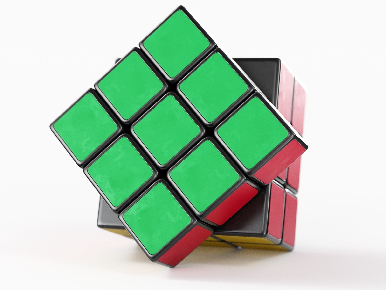 Rubik Cube Speed Solve Animation Low-poly 3D model_2