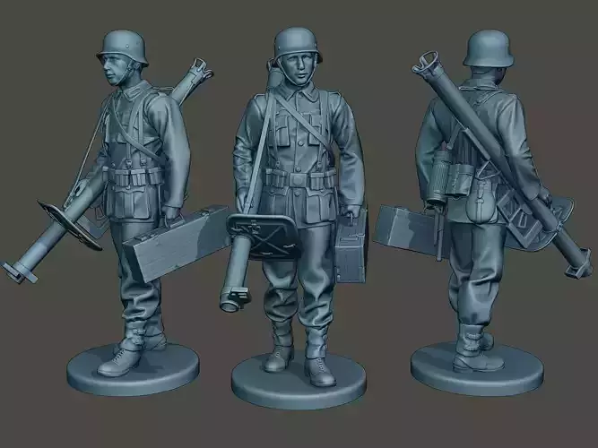 German soldier ww2 walk G4 3D print model