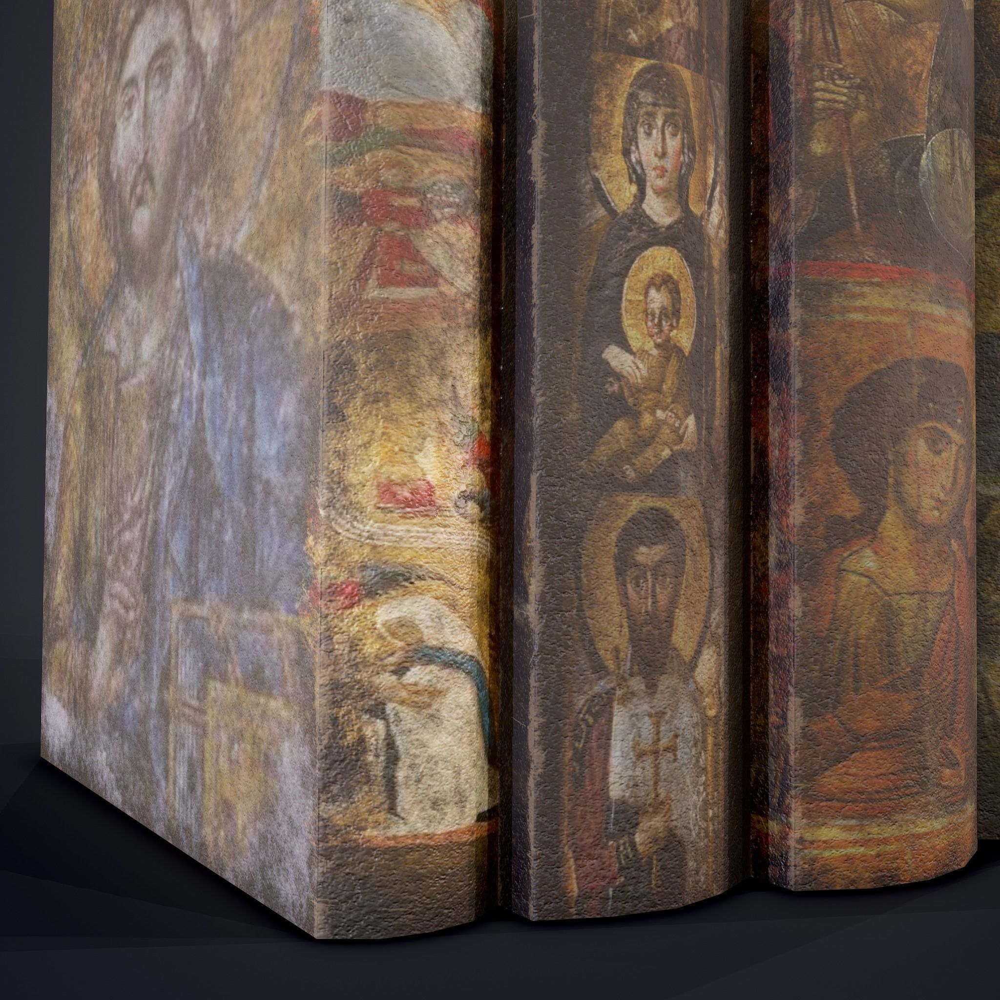 Medieval Books Row 2 Design 2  Low-poly 3D model_25